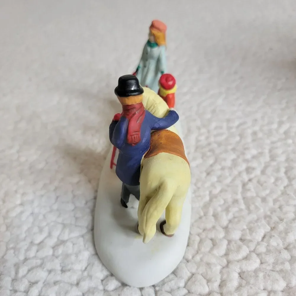 VTG Lemax Village Collection Porcelain The Pony Ride OOP Figurine 1997 w Box OOP